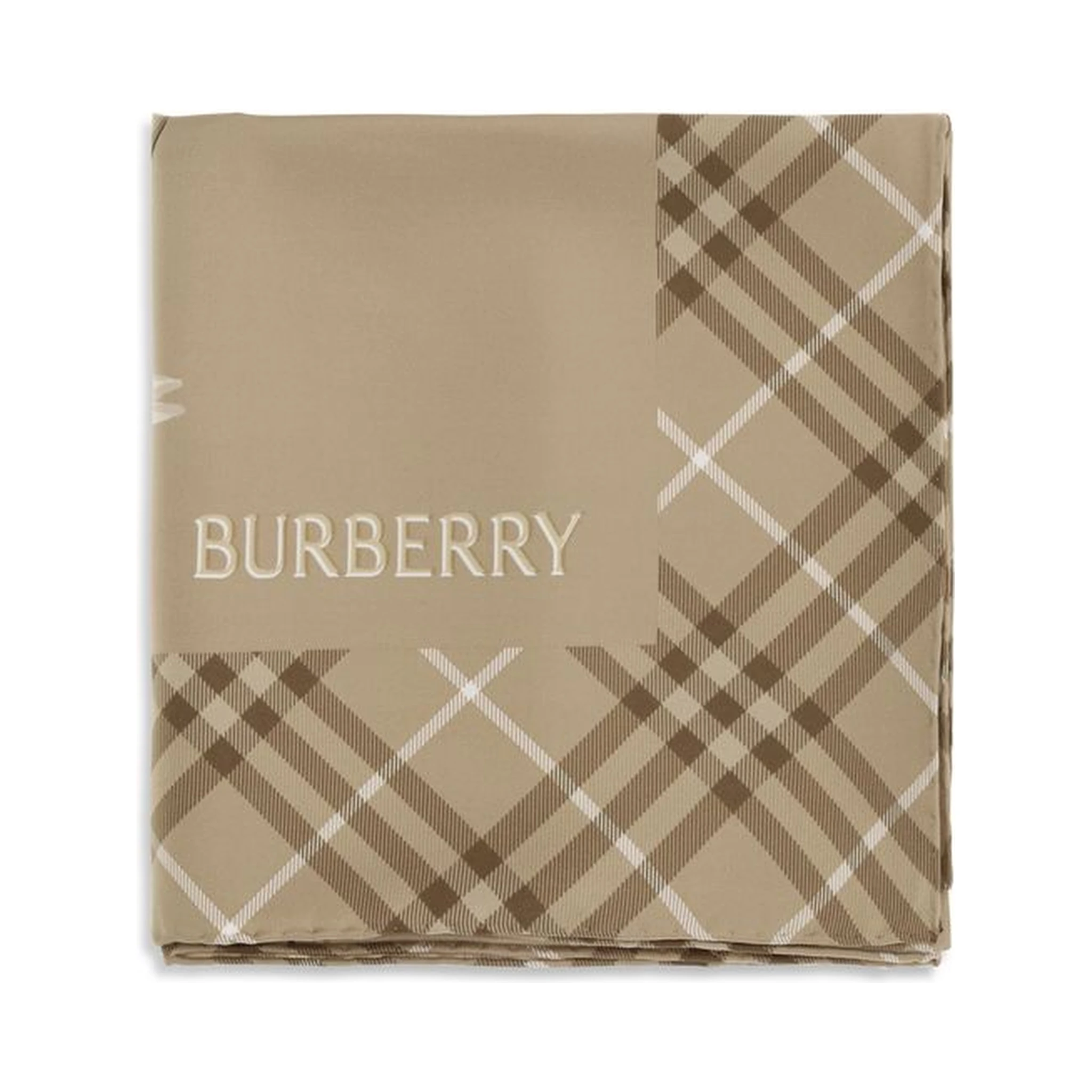 Beige Silk Scarf