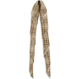 Beige Silk Scarf