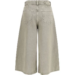 Beige Lyocell Bermuda Shorts