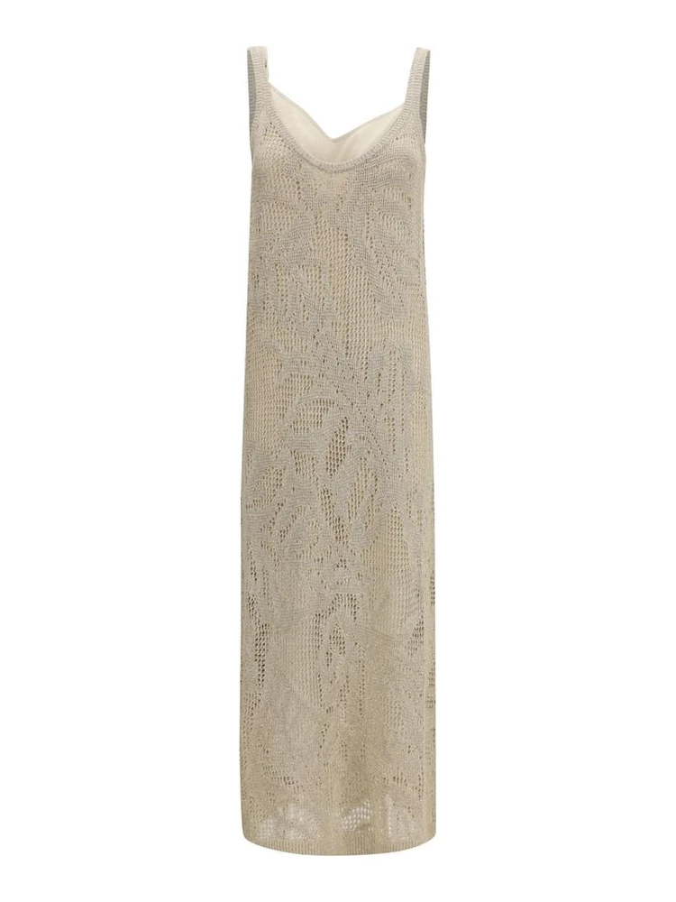Beige Linen Casual Dress