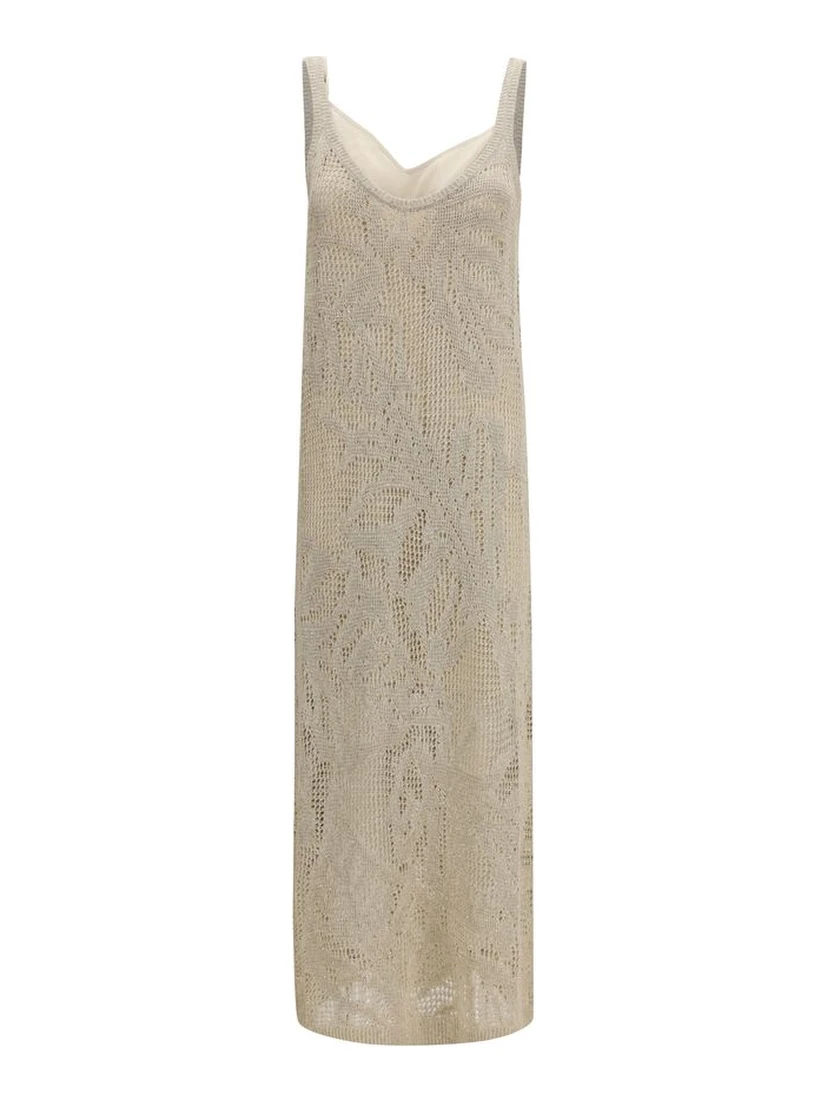 Beige Linen Casual Dress