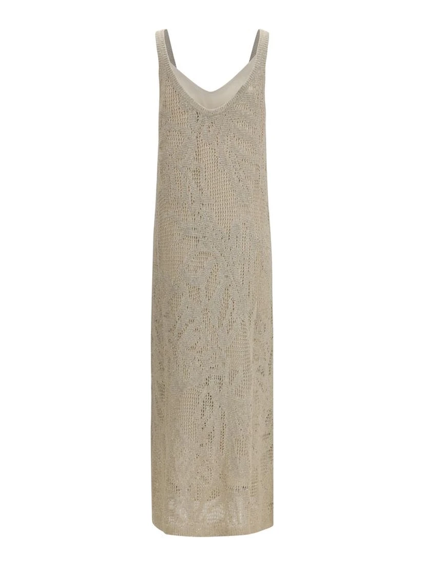 Beige Linen Casual Dress