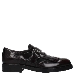 Red Leather Slip-On Loafers