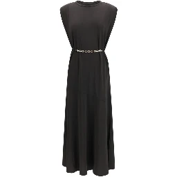 Black Acetate Casual Dress