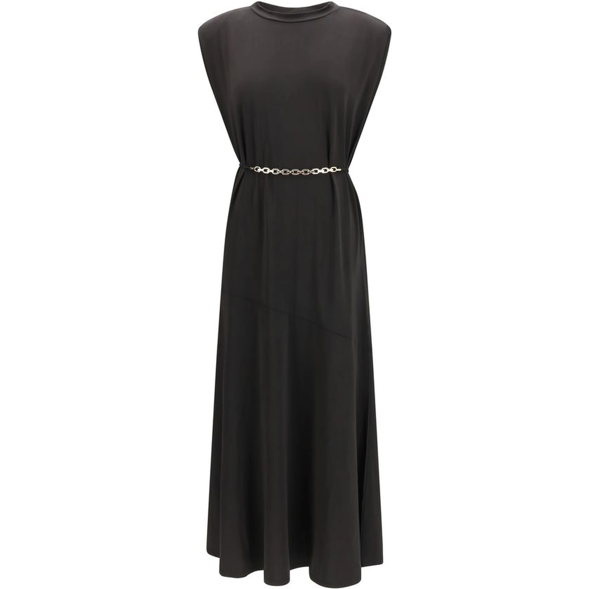 Black Acetate Casual Dress