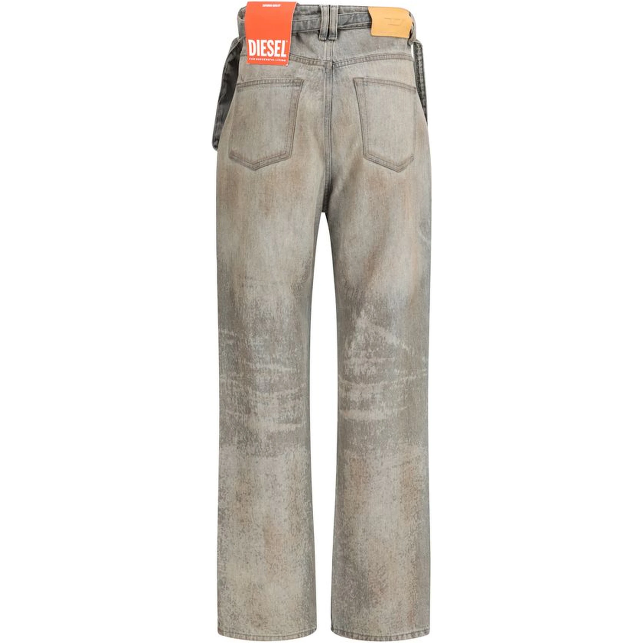 Gray Cotton Slim Fit Jeans