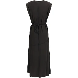 Black Acetate Casual Dress