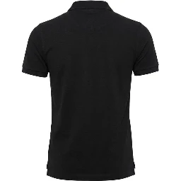 Black Cotton Polo Shirt
