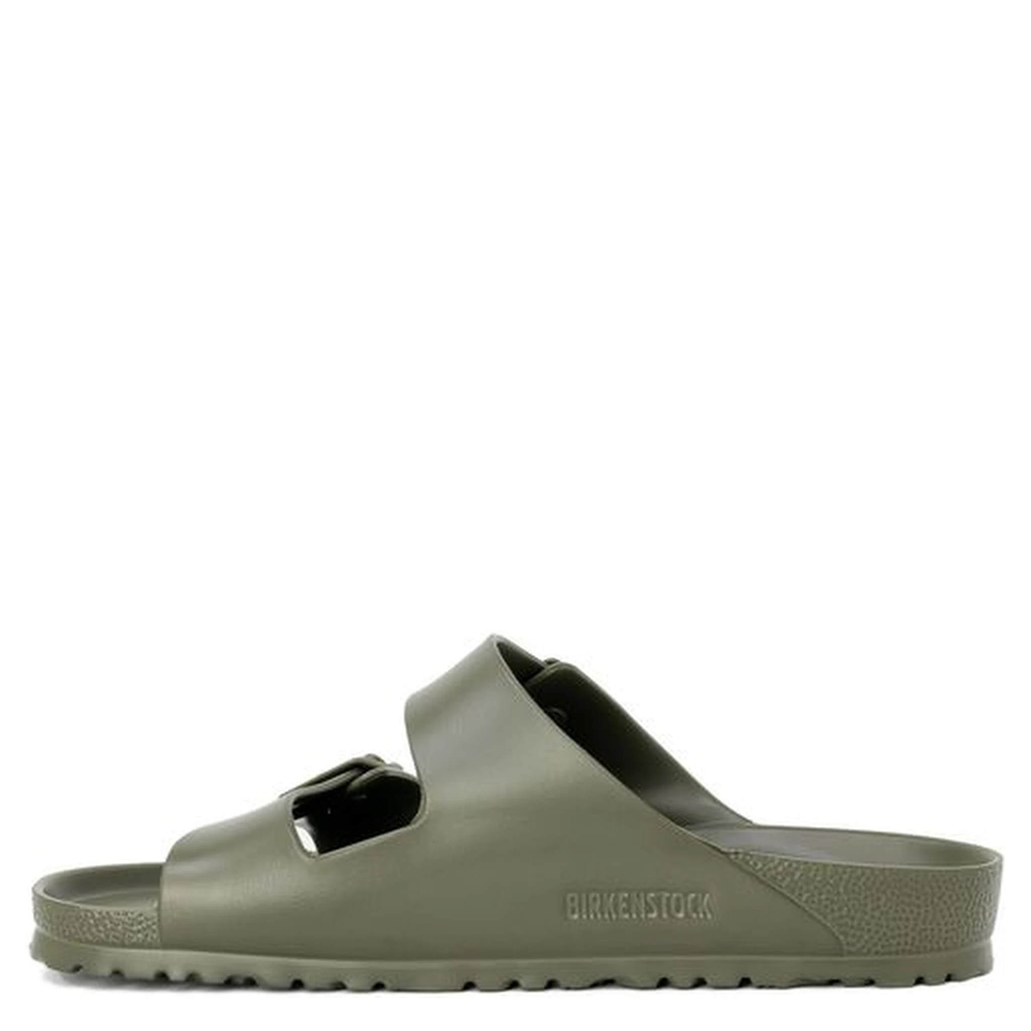Green Plastic Flat Sandals