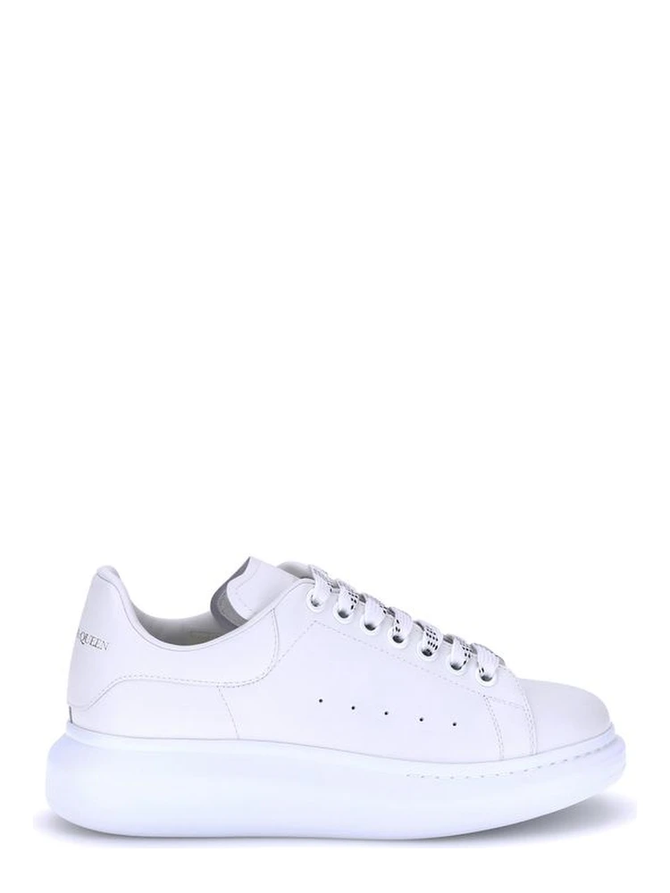 White Calf Leather Bos Taurus Platform Sneakers