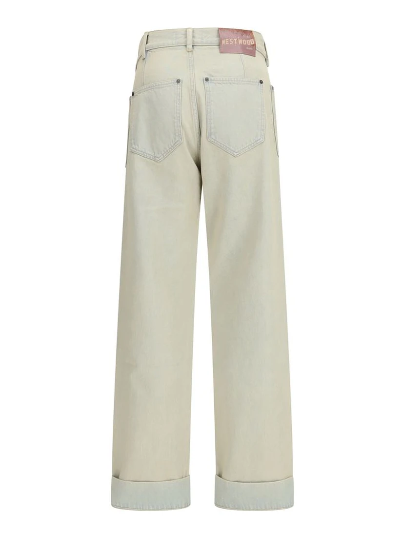 Blue Cotton Jeans Denim