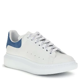 White Calf Leather Bos Taurus Platform Sneakers