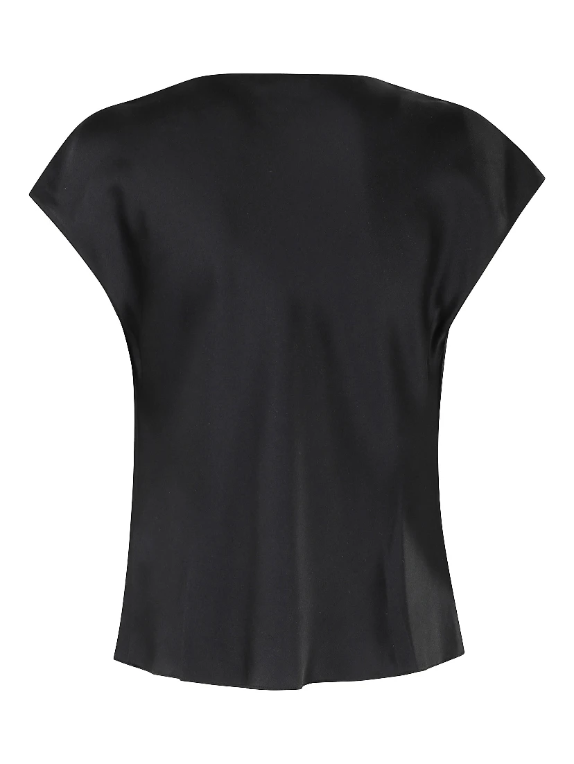 COWL NK CAP SLV BLOUSE