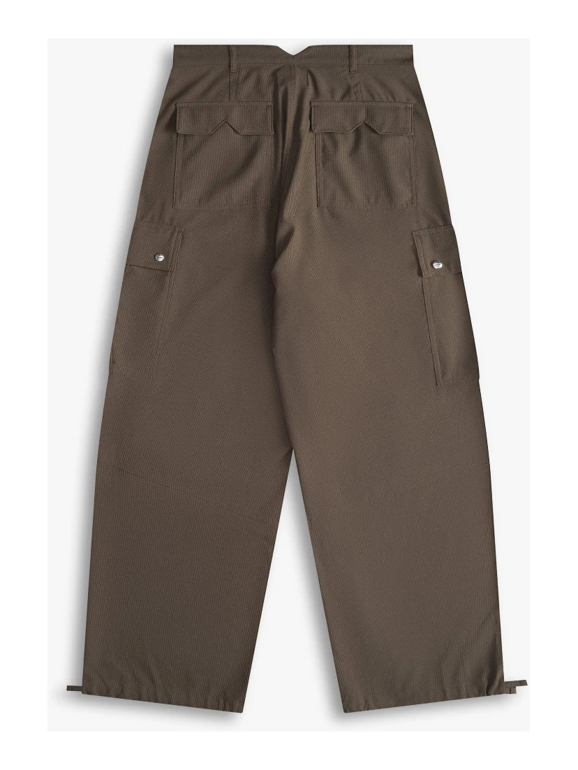Olive Linen Cargo Pants
