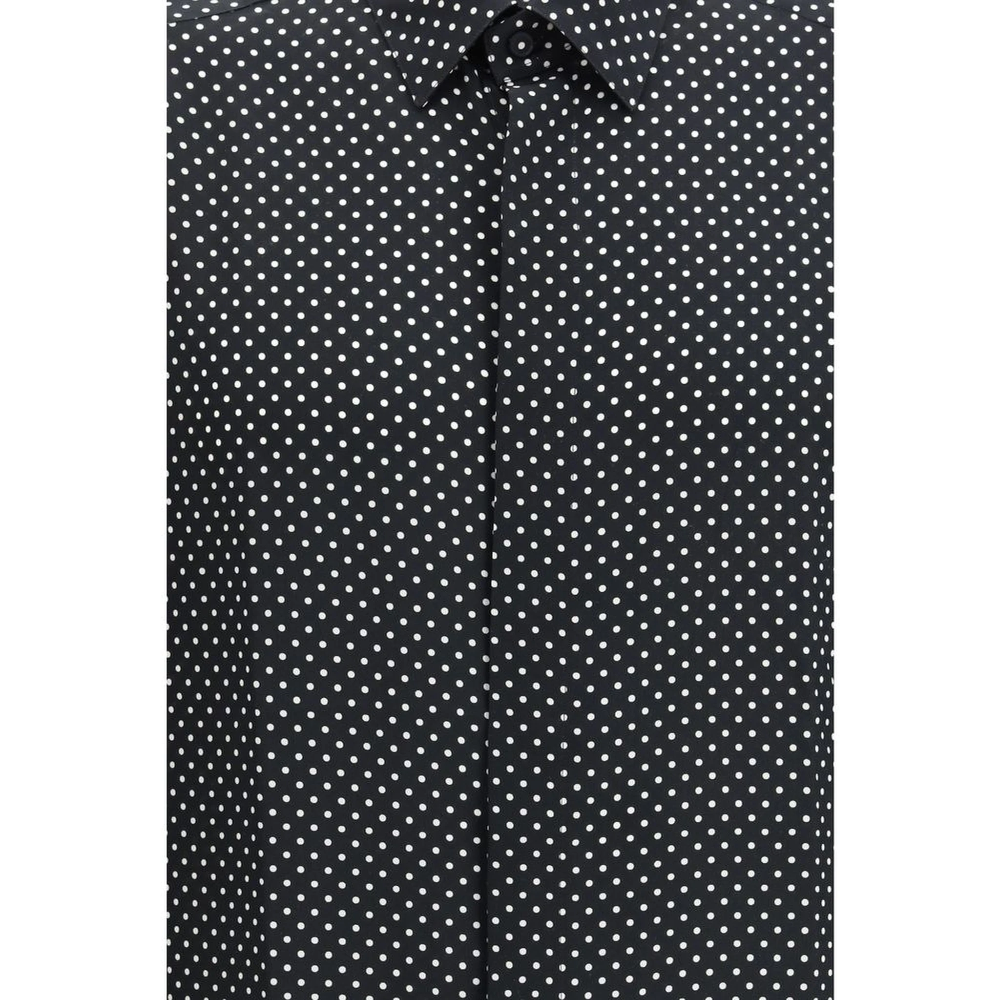 Black Silk Pattern Shirt