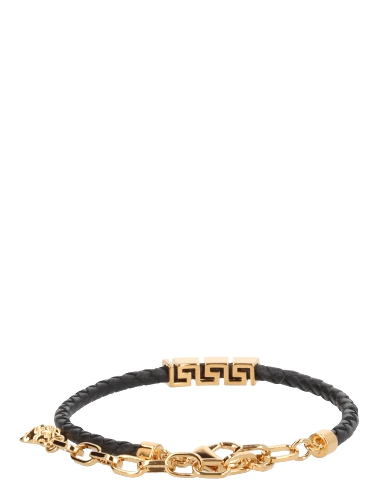 LEATHER BRACELET WITH "GREEK" alternative