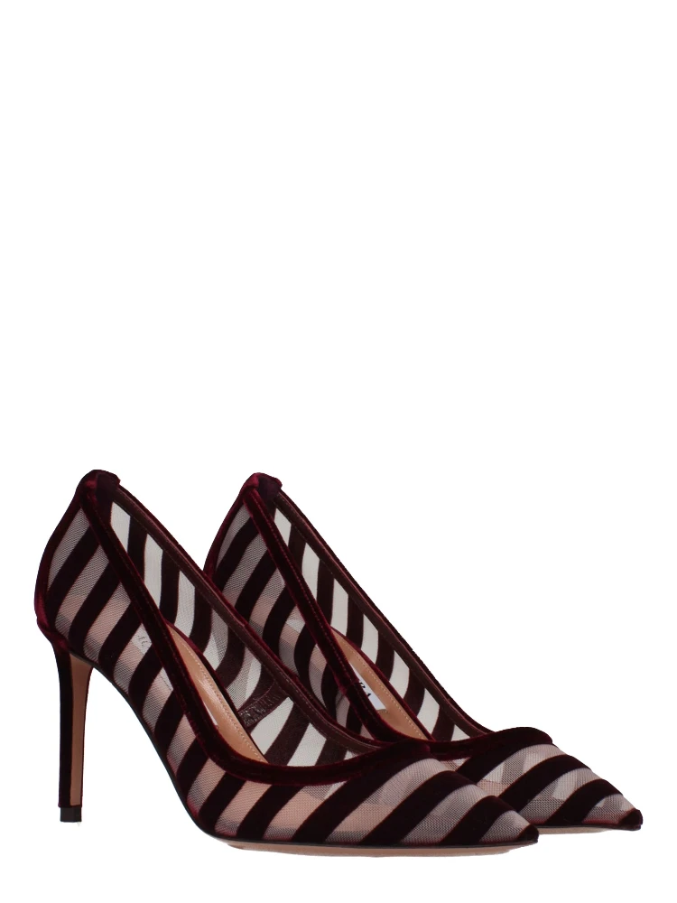 Transparent Velvet Mid Heel Pumps alternative