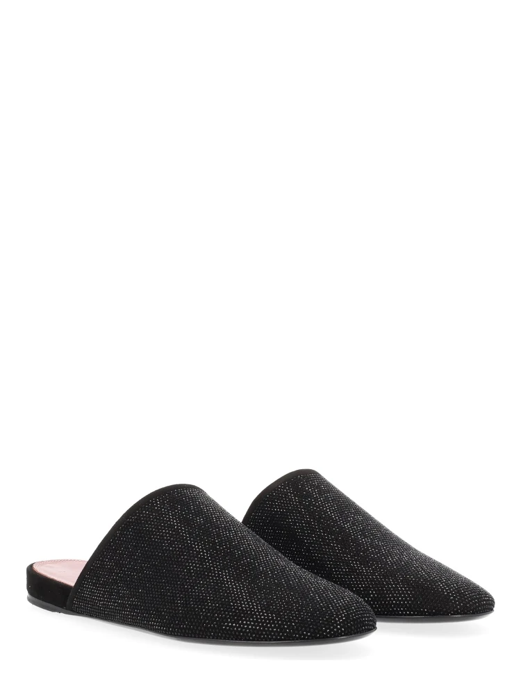 LEATHER SLIPPER WITH RHINESTONES alternative