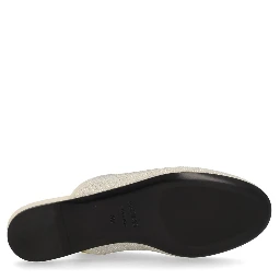 LEATHER SLIPPER WITH RHINESTONES