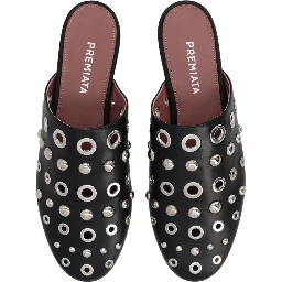 LEATHER SLIPPER WITH STUDS