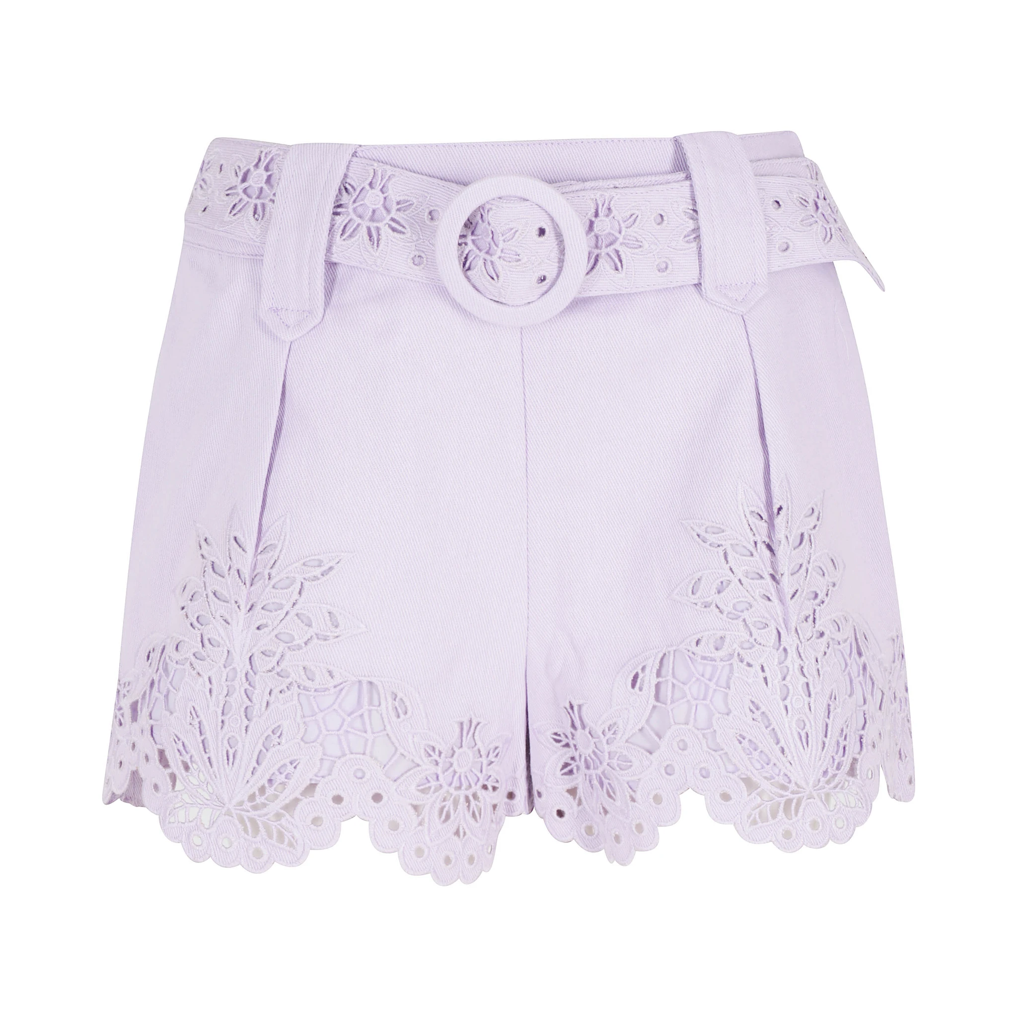 GEOMETRIC RICHELIEU TWILL MIDI SHORT