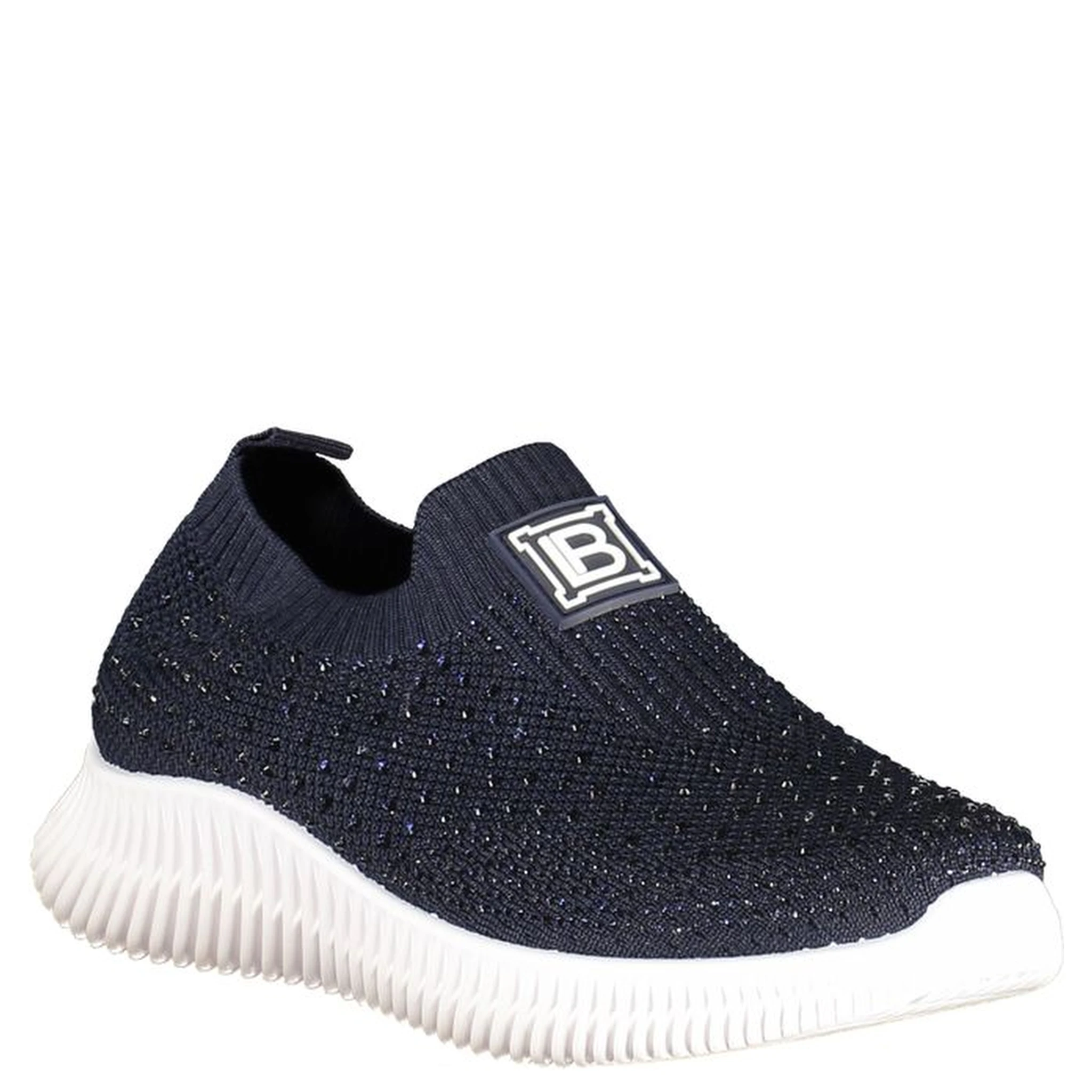 Blue Polyester Athletic Sneakers