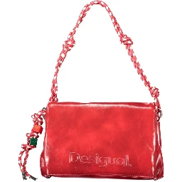 Red Polyurethane Women Handbag