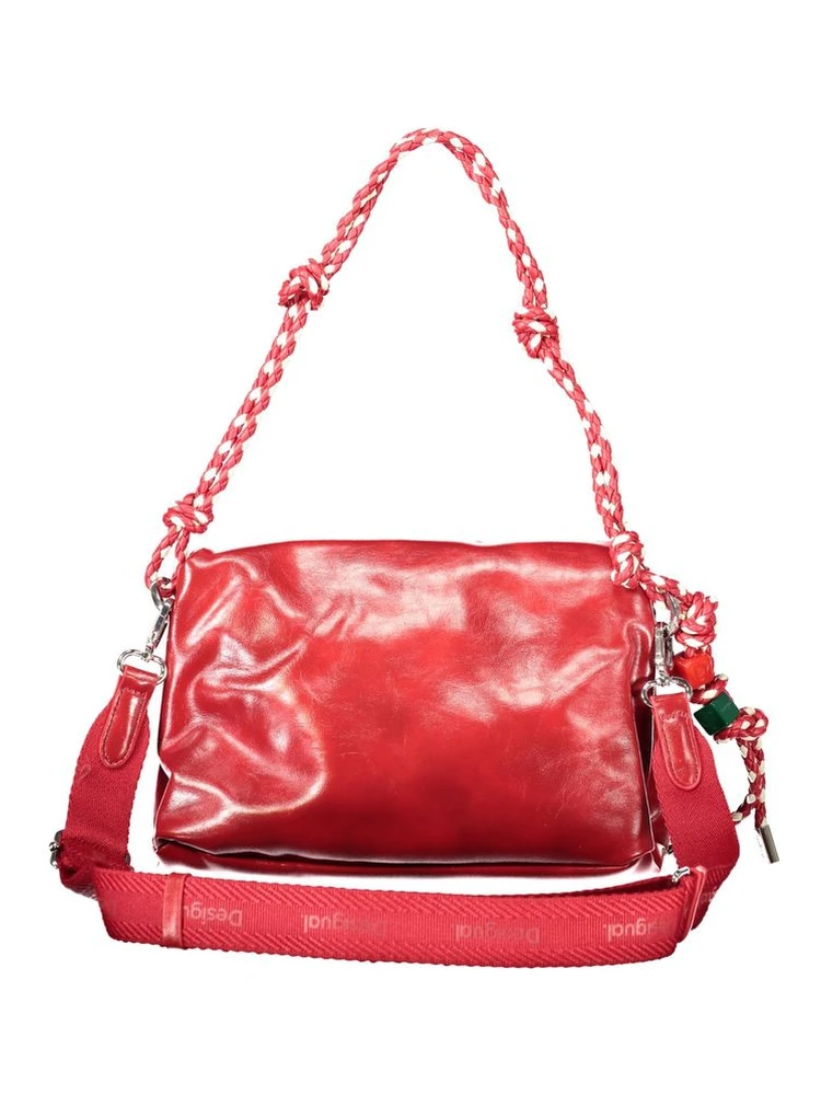 Red Polyurethane Women Handbag alternative