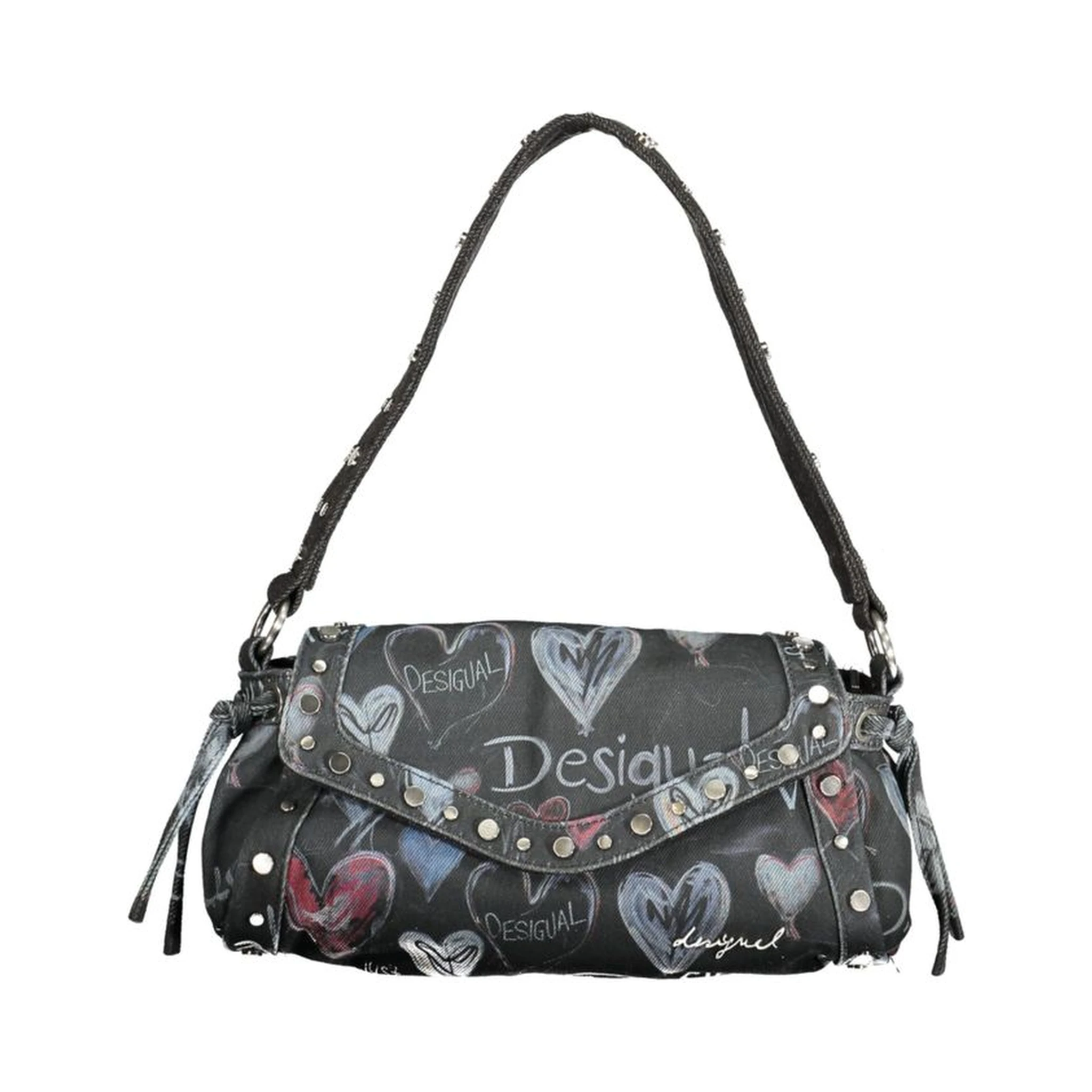 Black Polyester Women Bag