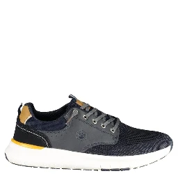 Blue Polyurethane Men Sneaker