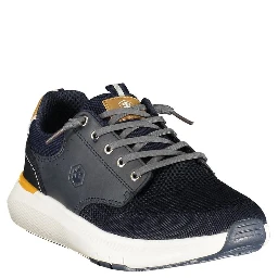Blue Polyurethane Men Sneaker