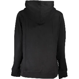 Black Cotton Women Hoodie