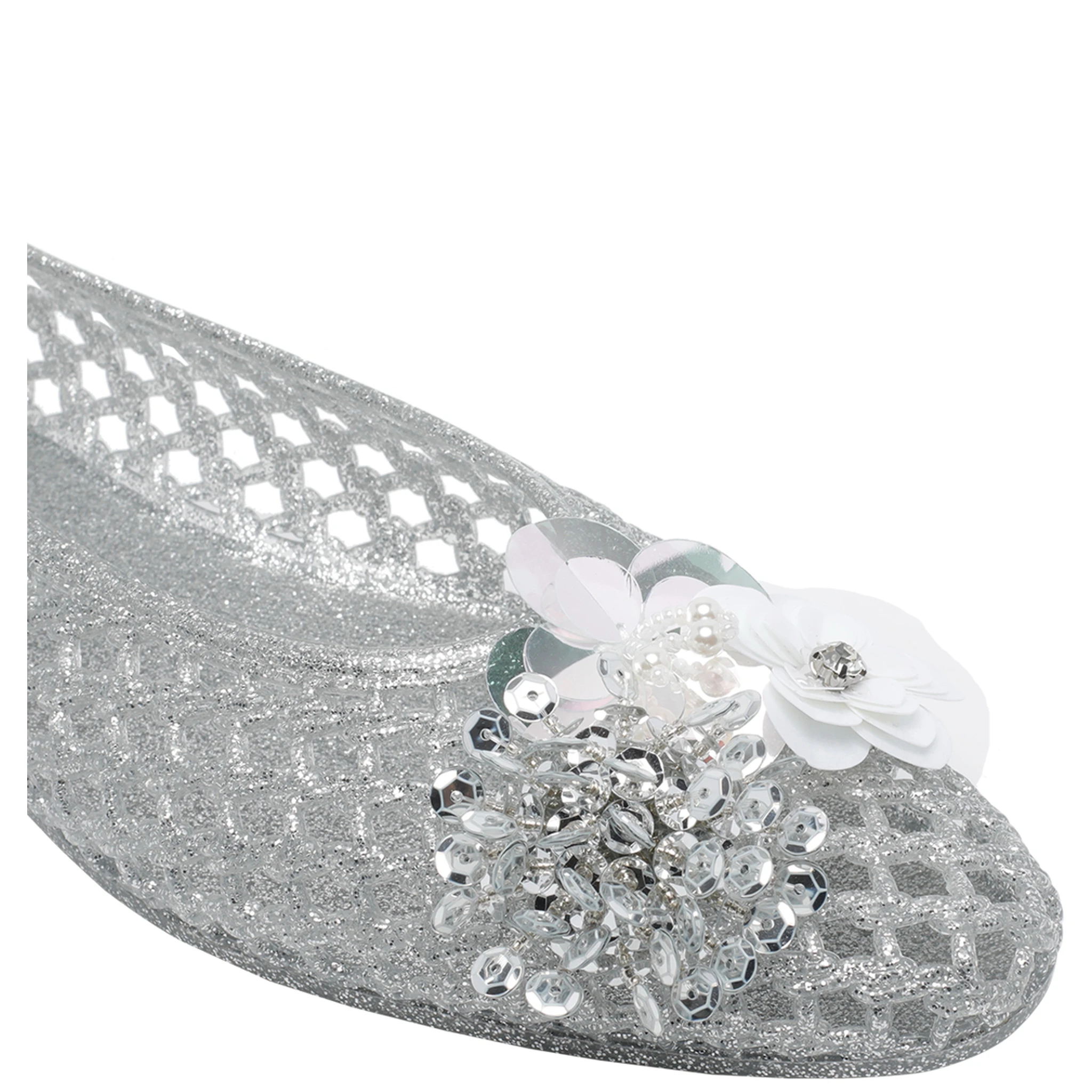 HEAVENLY JELLY Flat shoes Silver