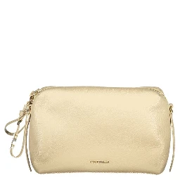 Beige Leather Women Handbag