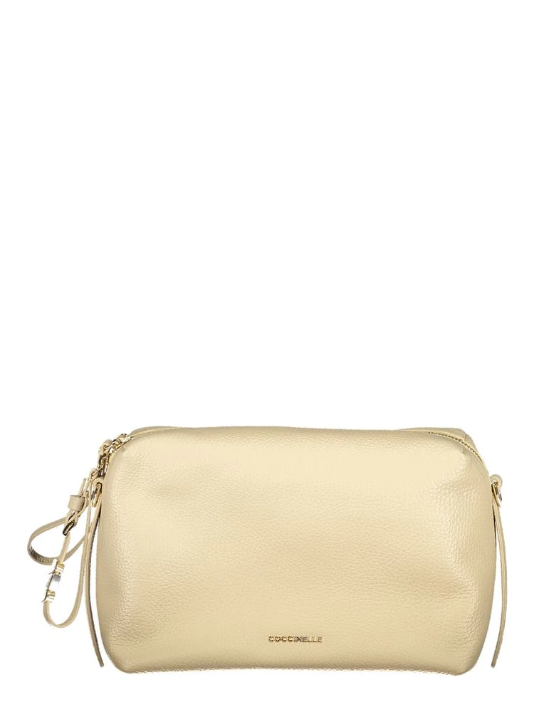 Beige Leather Women Handbag