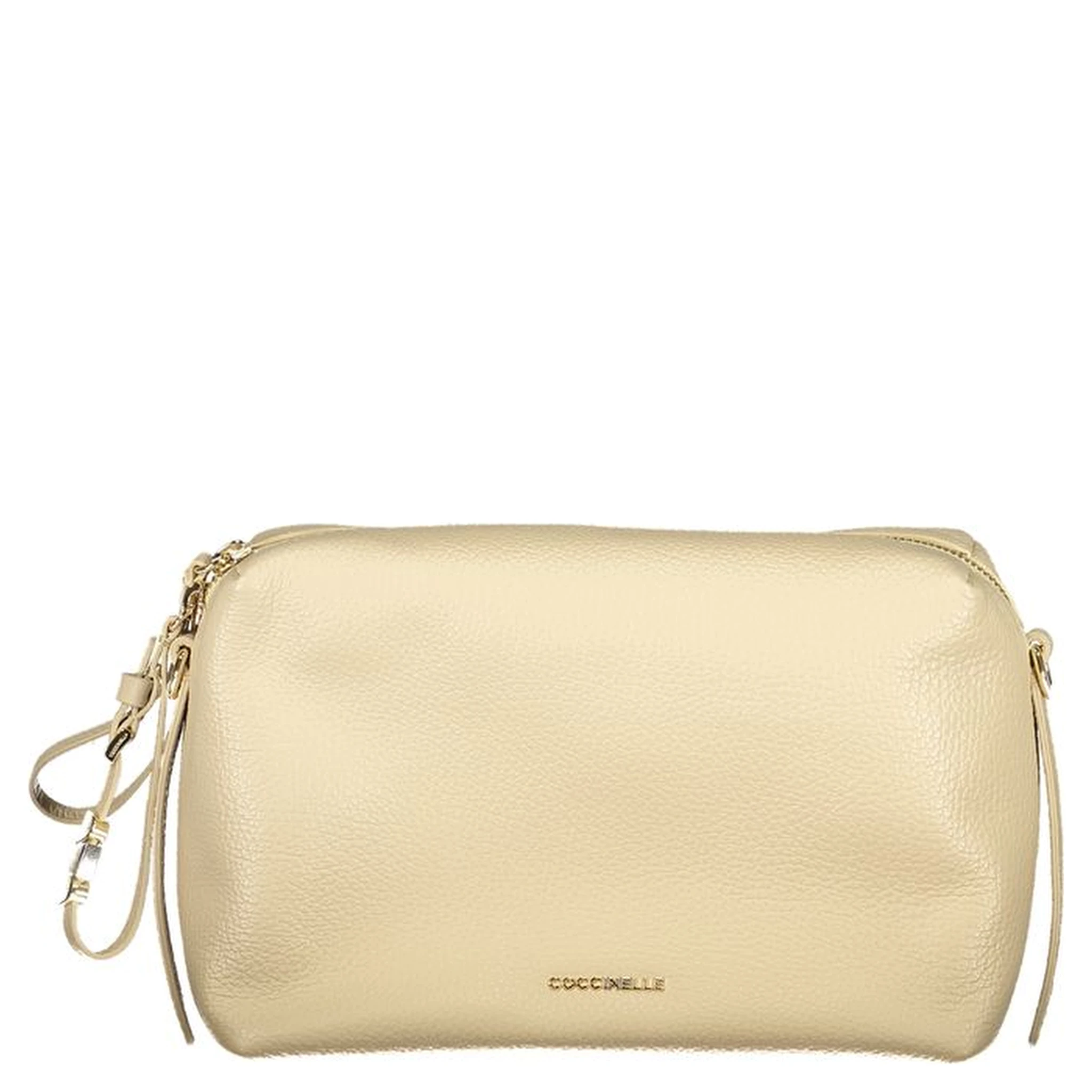 Beige Leather Women Handbag