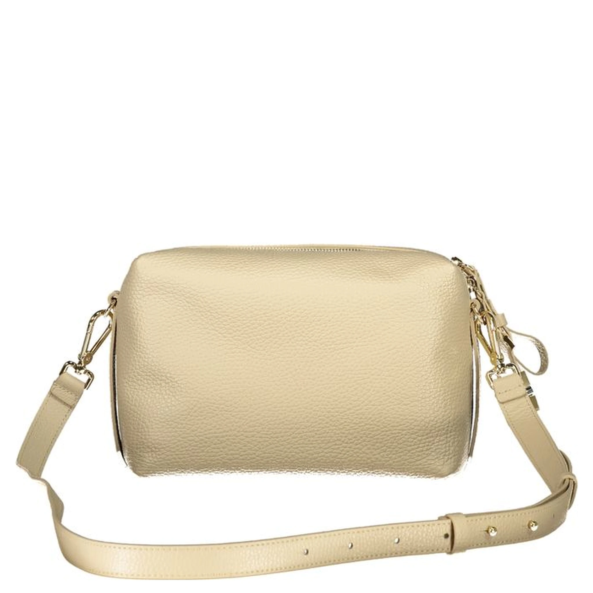 Beige Leather Women Handbag