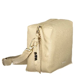 Beige Leather Women Handbag