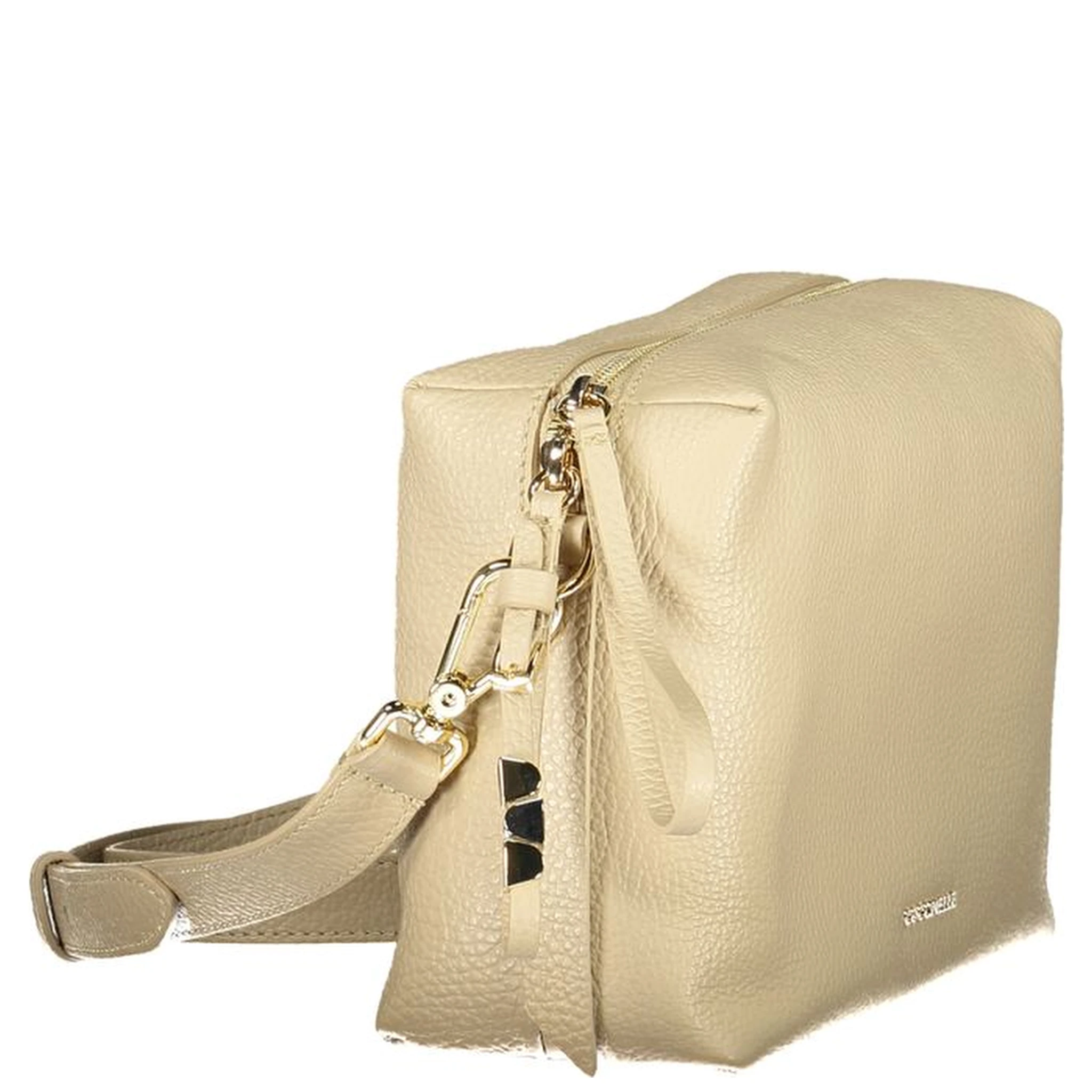Beige Leather Women Handbag