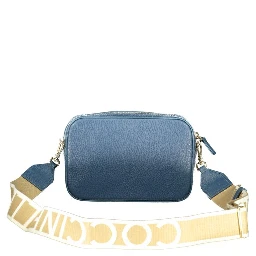 Blue Leather Women's Handbag