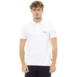 Black And White Cotton Polo Shirt