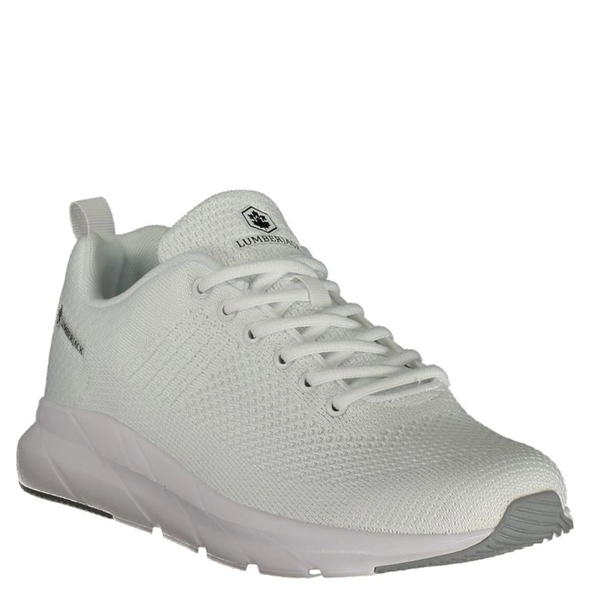 White Polyester Men's Sneaker