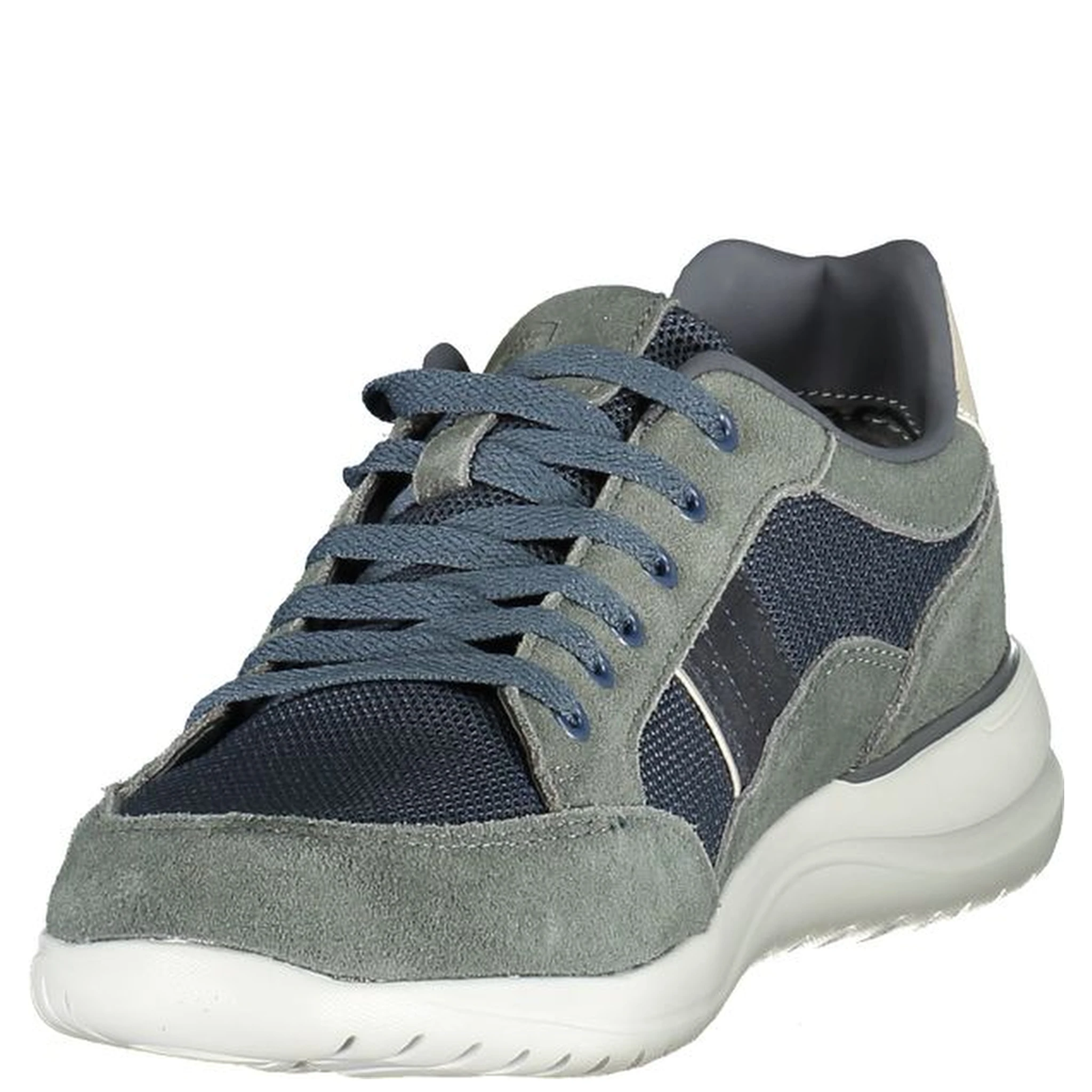 Blue Polyester Men Sneaker