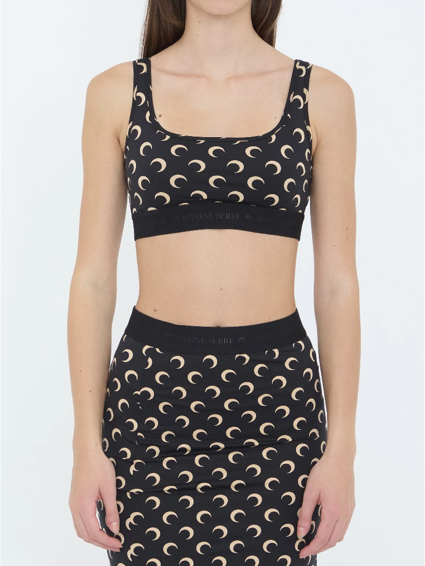 Moon printed bra