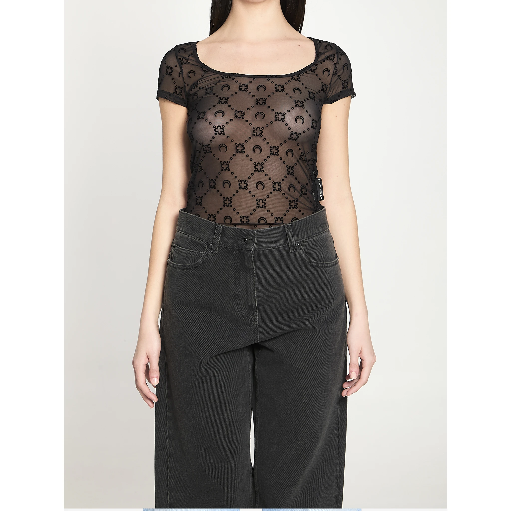Monogram mesh top