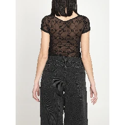 Monogram mesh top