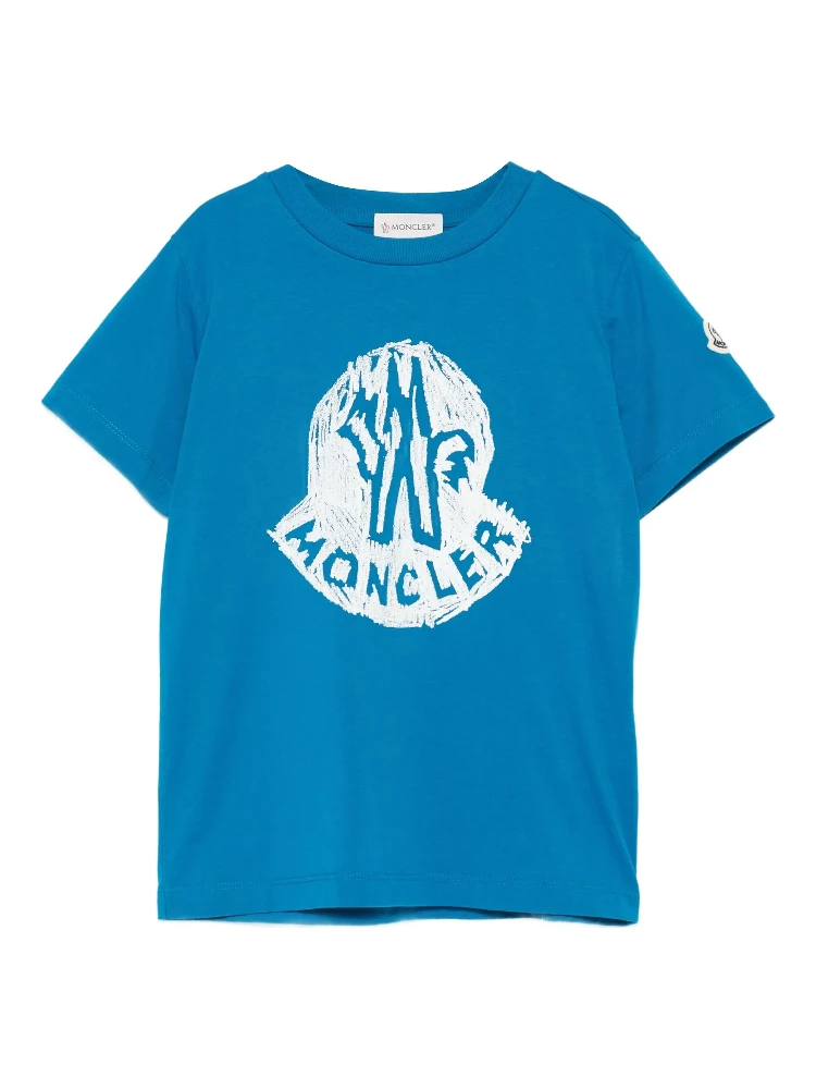MONCLER KIDS T-shirts and Polos Blue