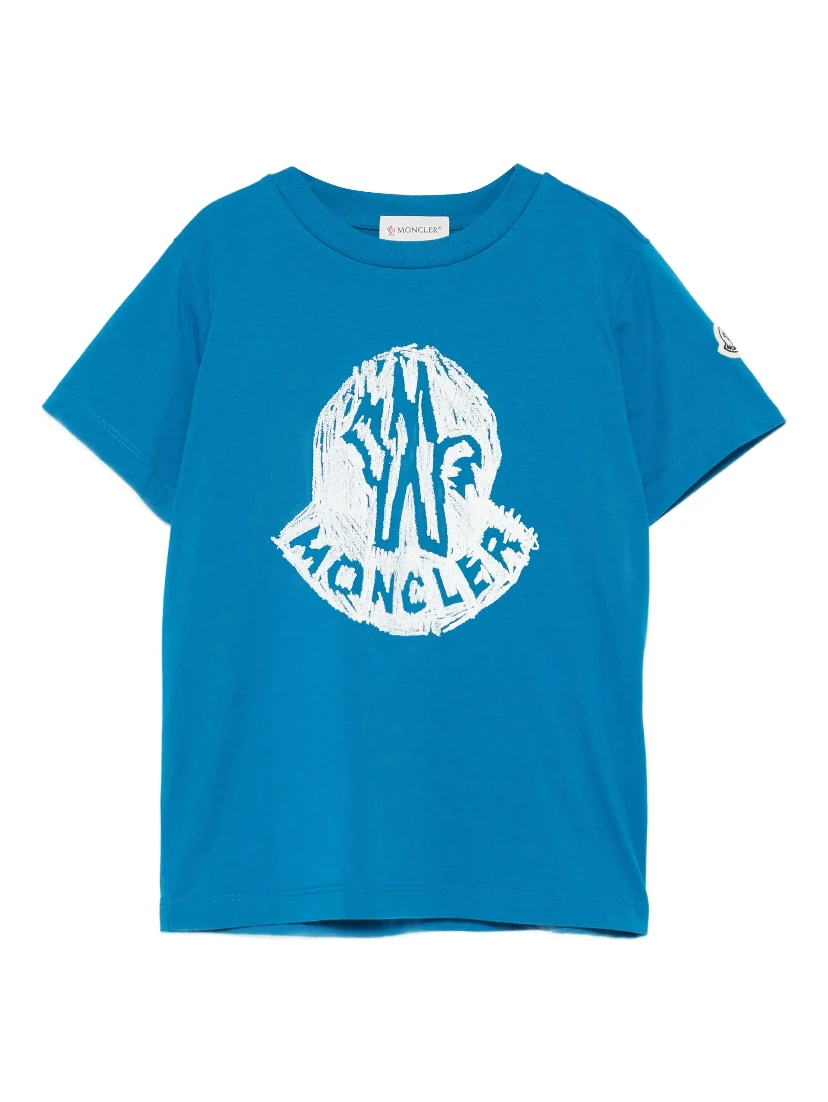 MONCLER KIDS T-shirts and Polos Blue