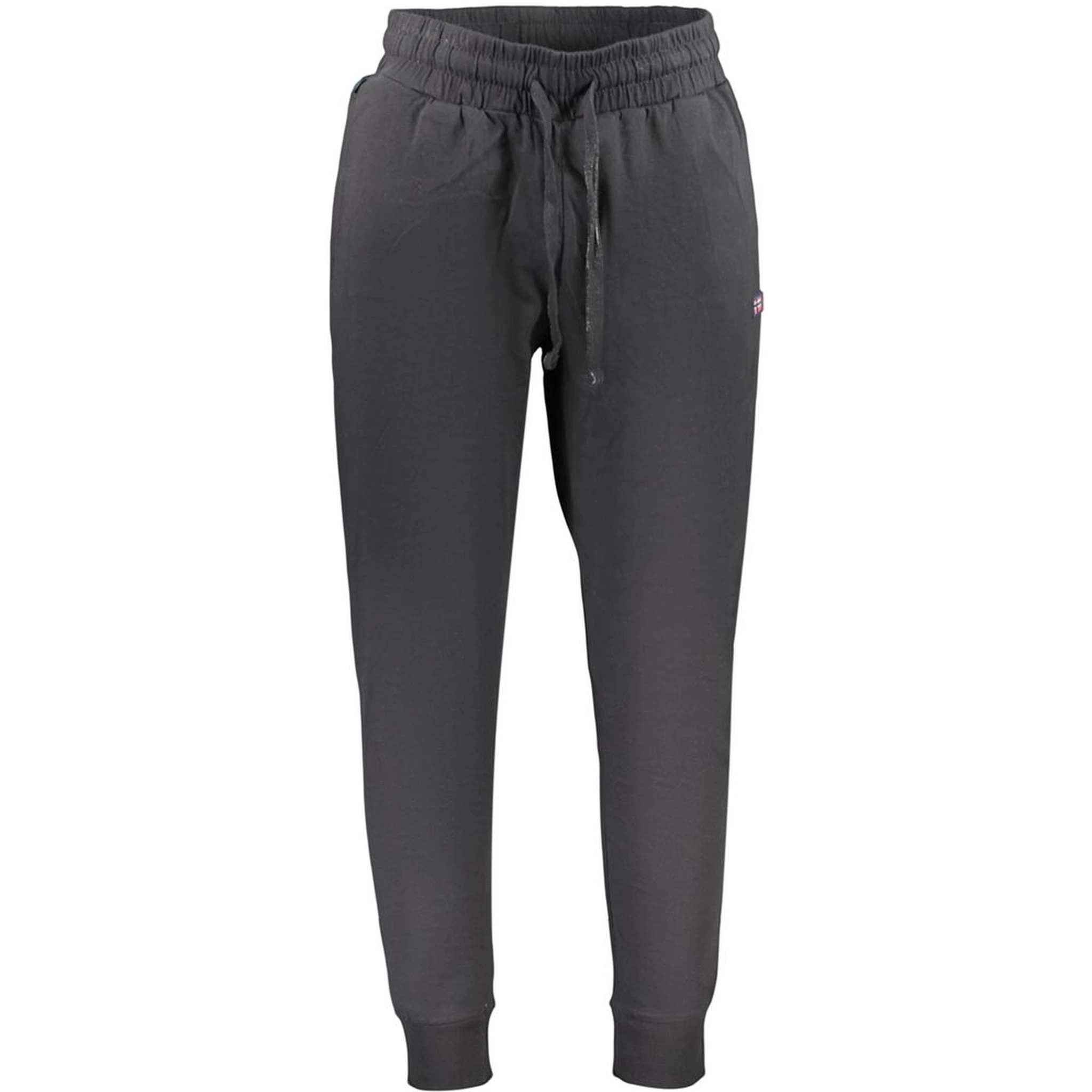 Black Cotton Athletic Pants