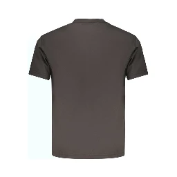 Black Cotton Men T-Shirt